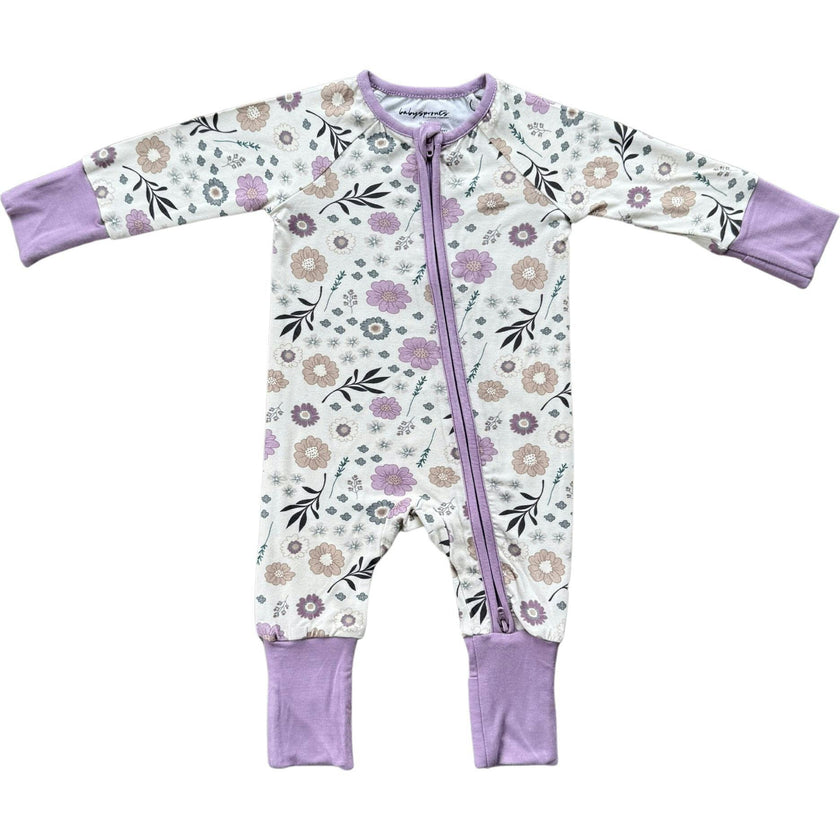 Baby Girl Long Sleeve Zip Romper