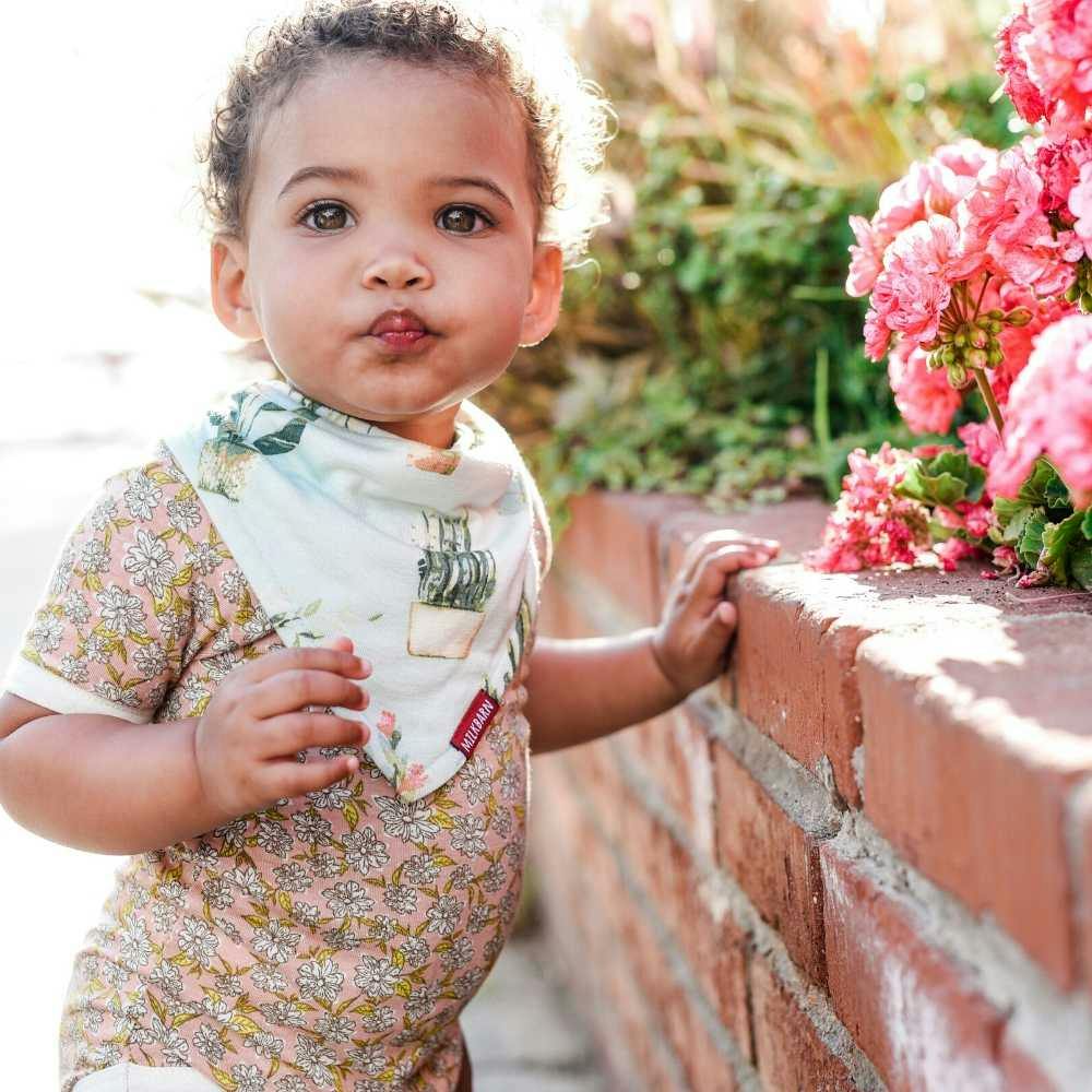 Woolly Mammoth Organic Cotton Three-Layer Kerchief Bib