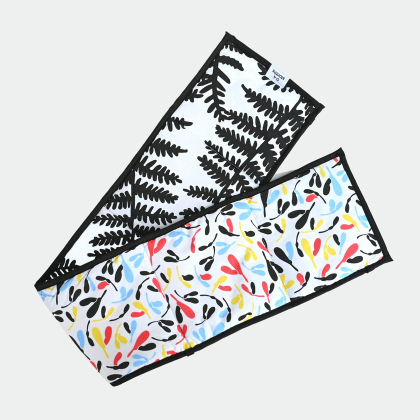 PLANT PRINT SENSORY STRIP - reversible newborn to 4 months / 5+ months