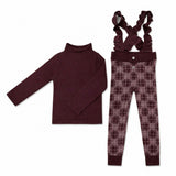 Ruffle Plaid Overalls