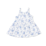 Baby Blue Vines Floral - Peplum Tank and Bike Short