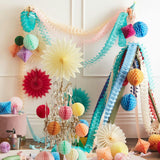 Blue Honeycomb Garland Set