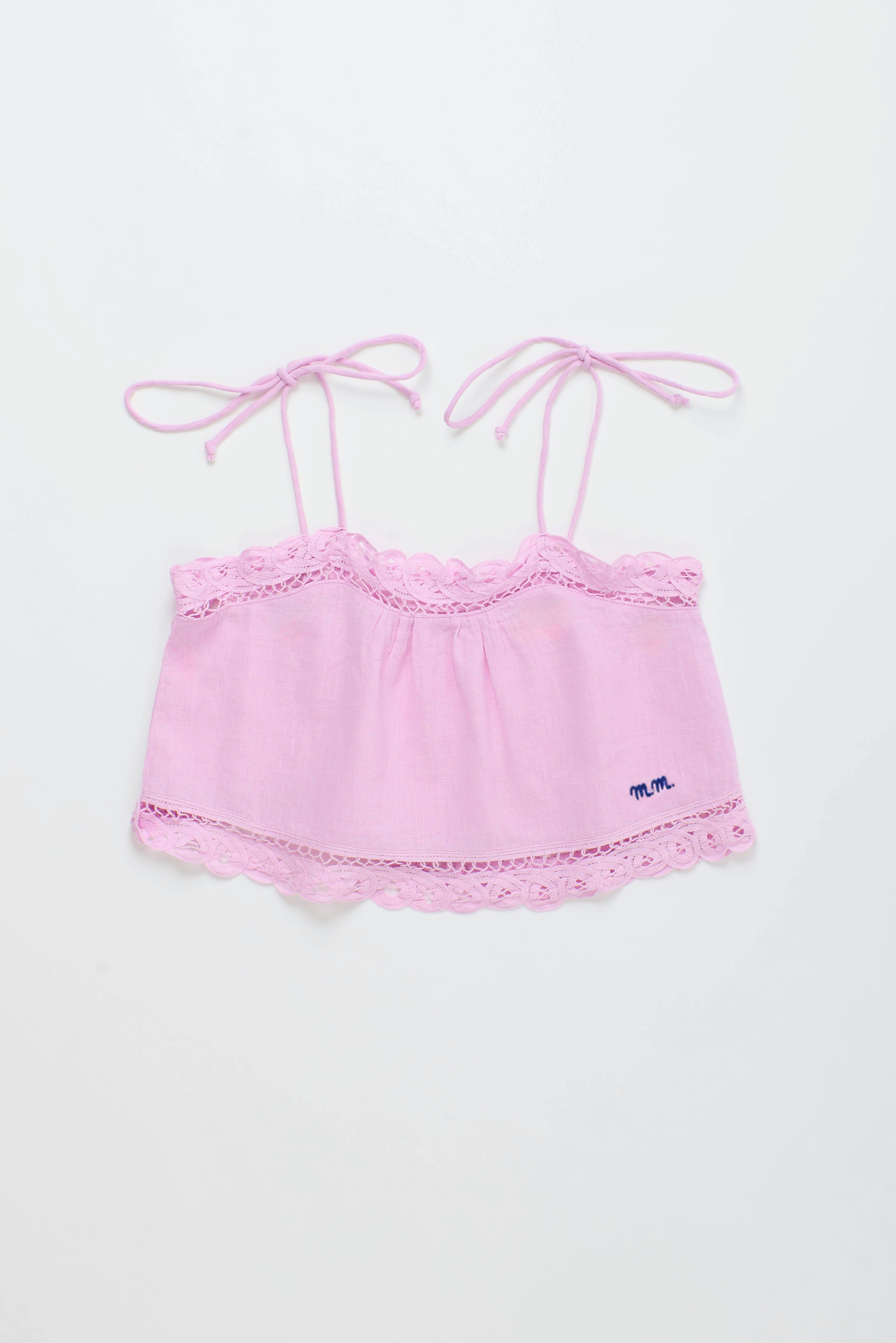 ISLA LACE TOP PINK
