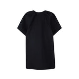 Snapshot Short Dress for Girls in Black with Print