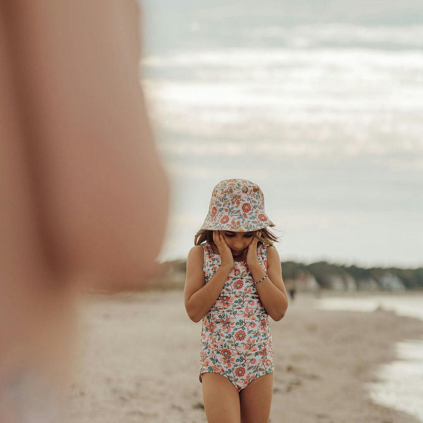 Vintage Girls 1 Piece Swimsuit | UPF + Recycled - In Bloom