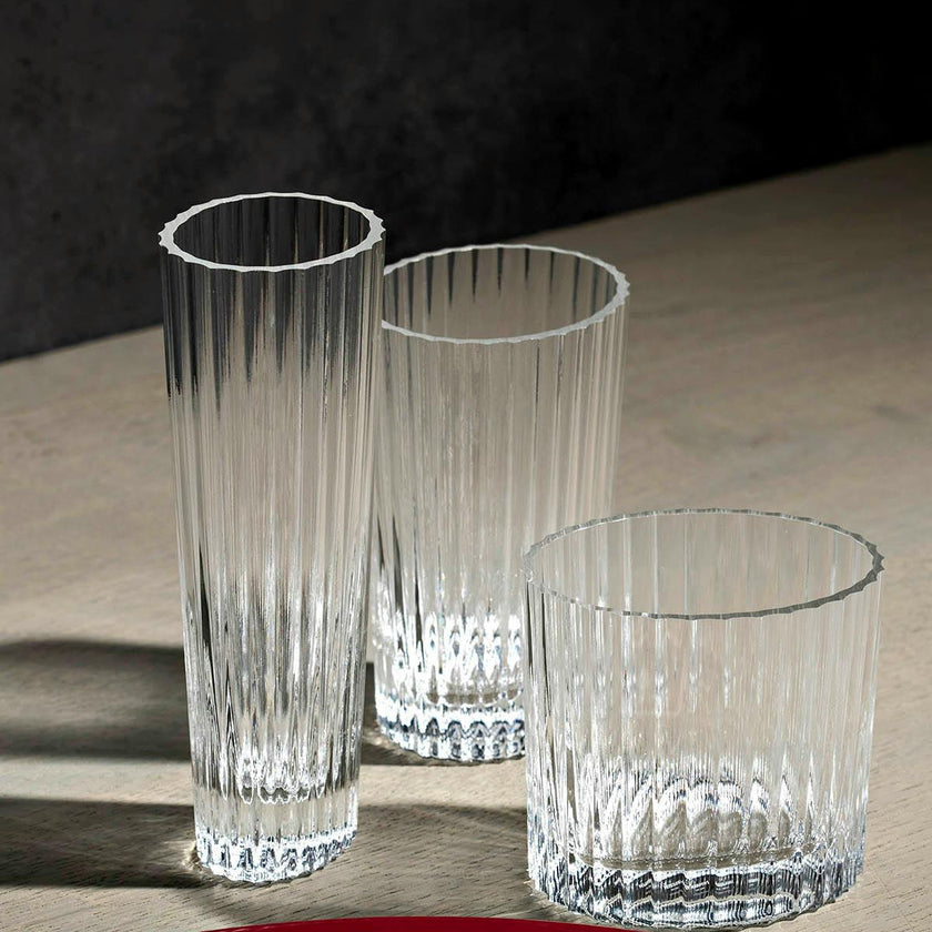 Champagne Glasses NASTRI Set of 6  Transparent 7.5 oz, H 6.5"