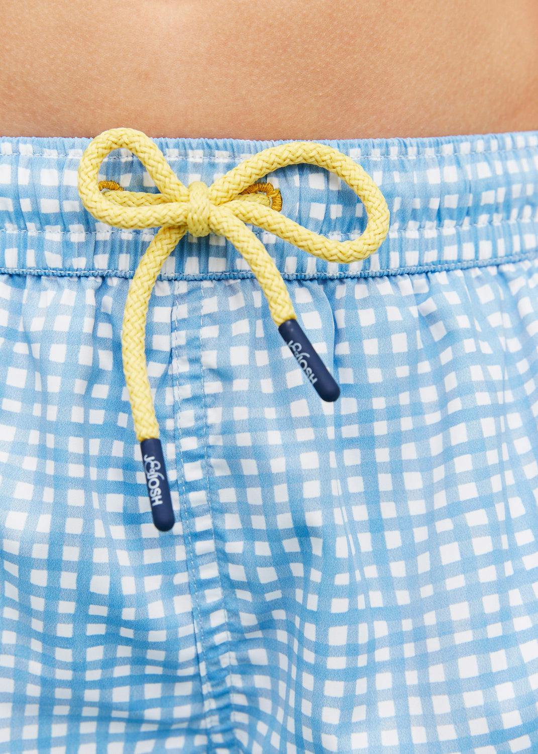 SCW x J&Josh Blue Gingham Swim Shorts