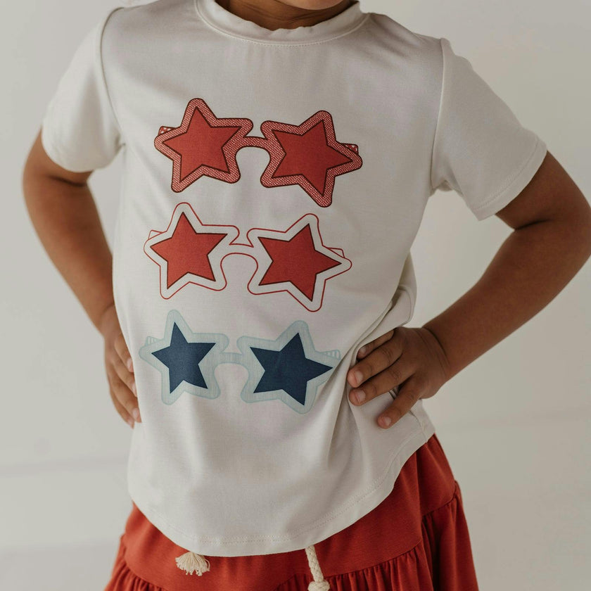 Girl's Short Sleeve Tee in Shades