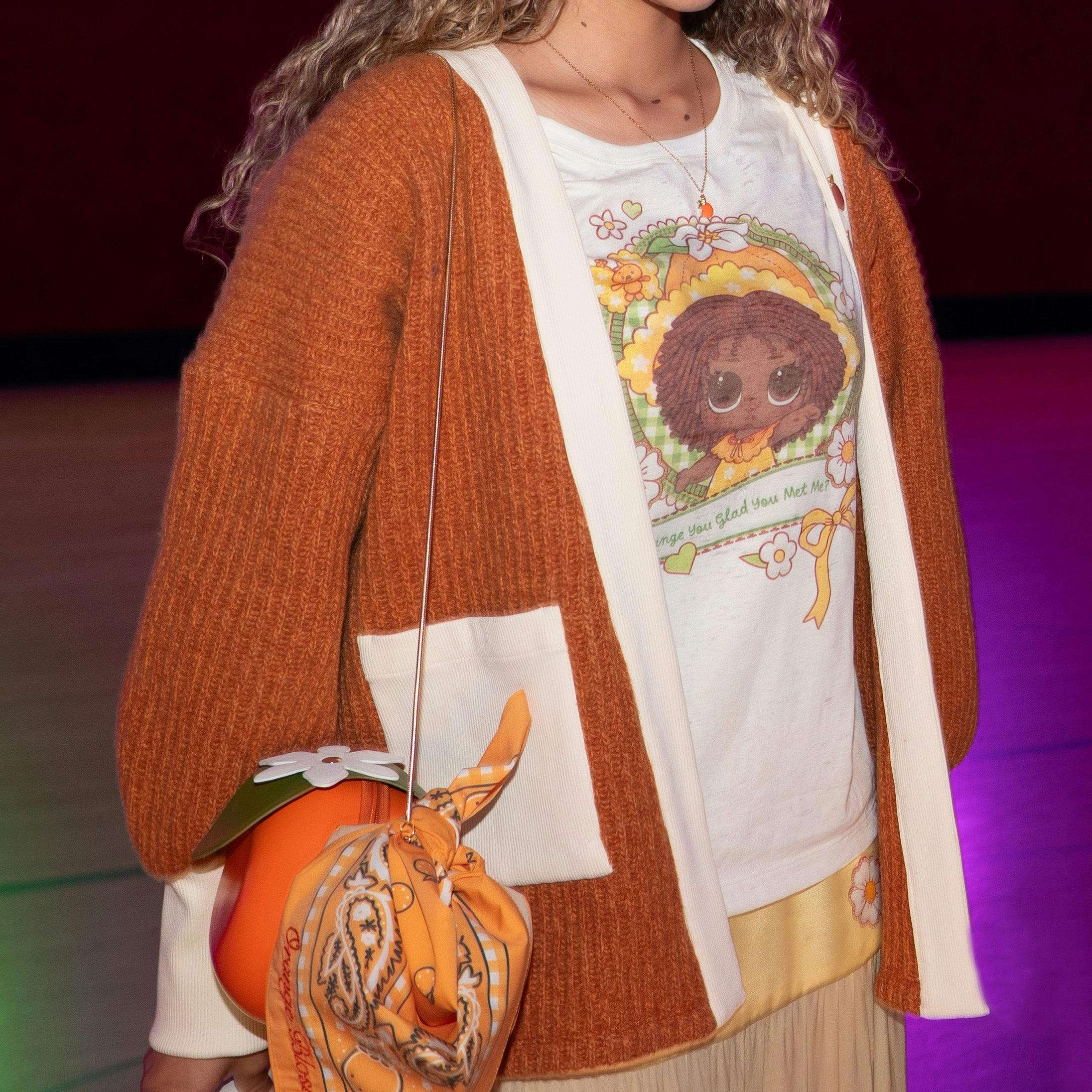 LOL Surprise! x Strawberry Shortcake Orange Blossom Cozy Knit Cardigan