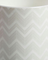 Tea Cup & Saucer ZIG ZAG Set of 2 in Luxury Box White diam. 3.3", H 2.3", cap. 7.5 oz, Saucer diam. 6"