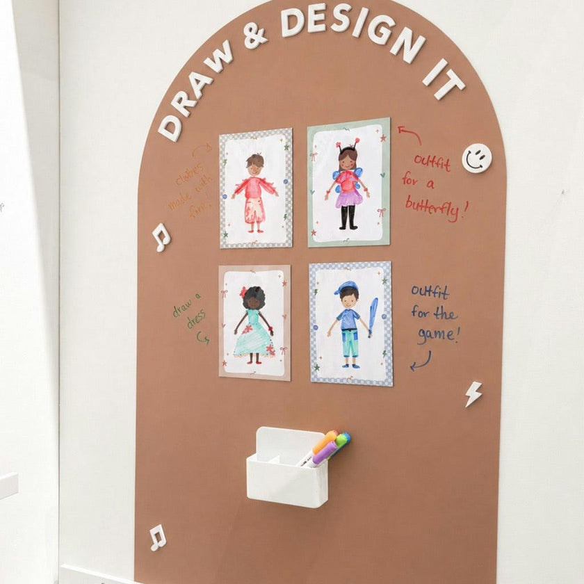 Magnetic Coloring Sheets - Design-a-Doll (8pc Set)
