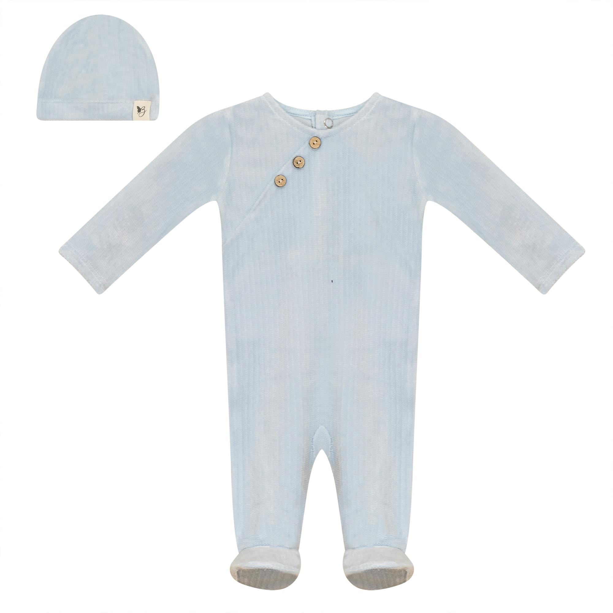 Fake Wrap Onesie with Hat