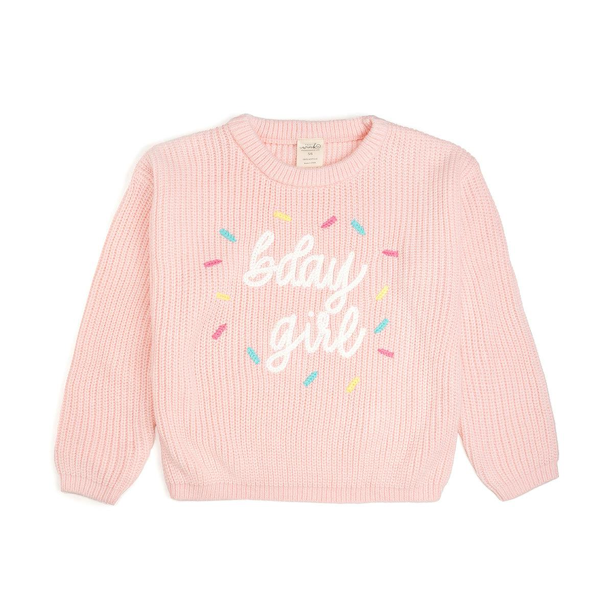 Birthday Girl Sprinkle Knit Sweater