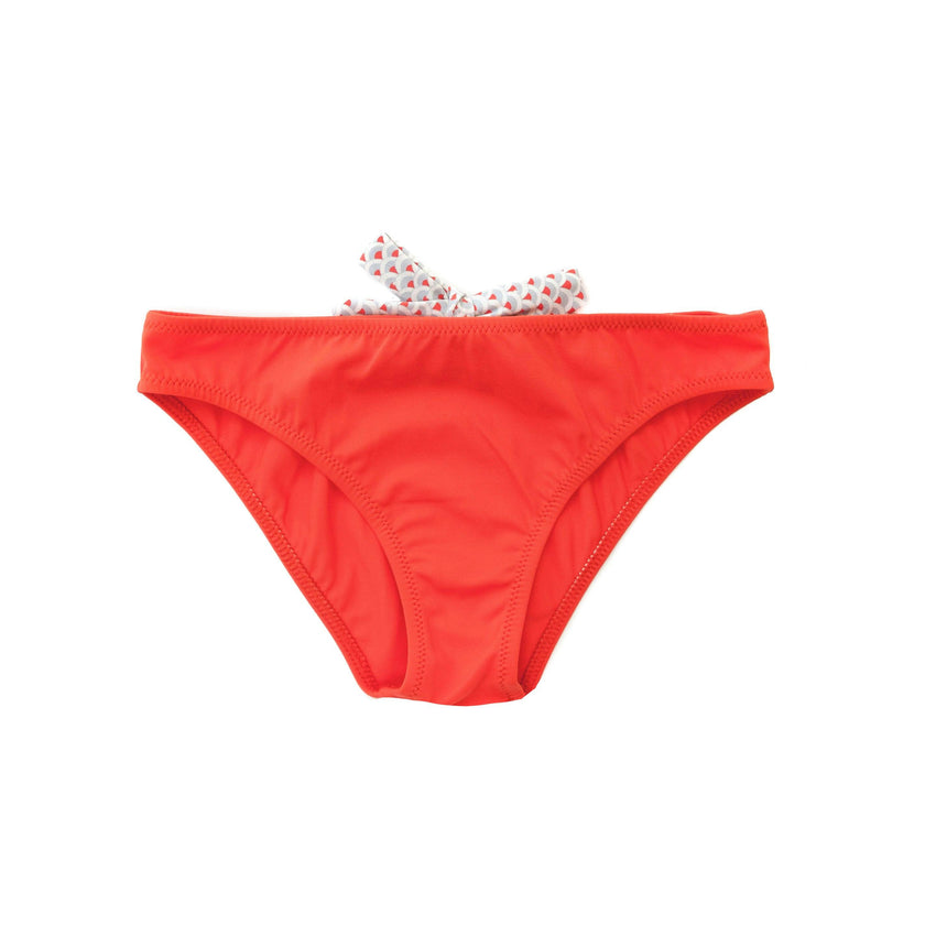 Isabella swim pants in mandarinred and scales print