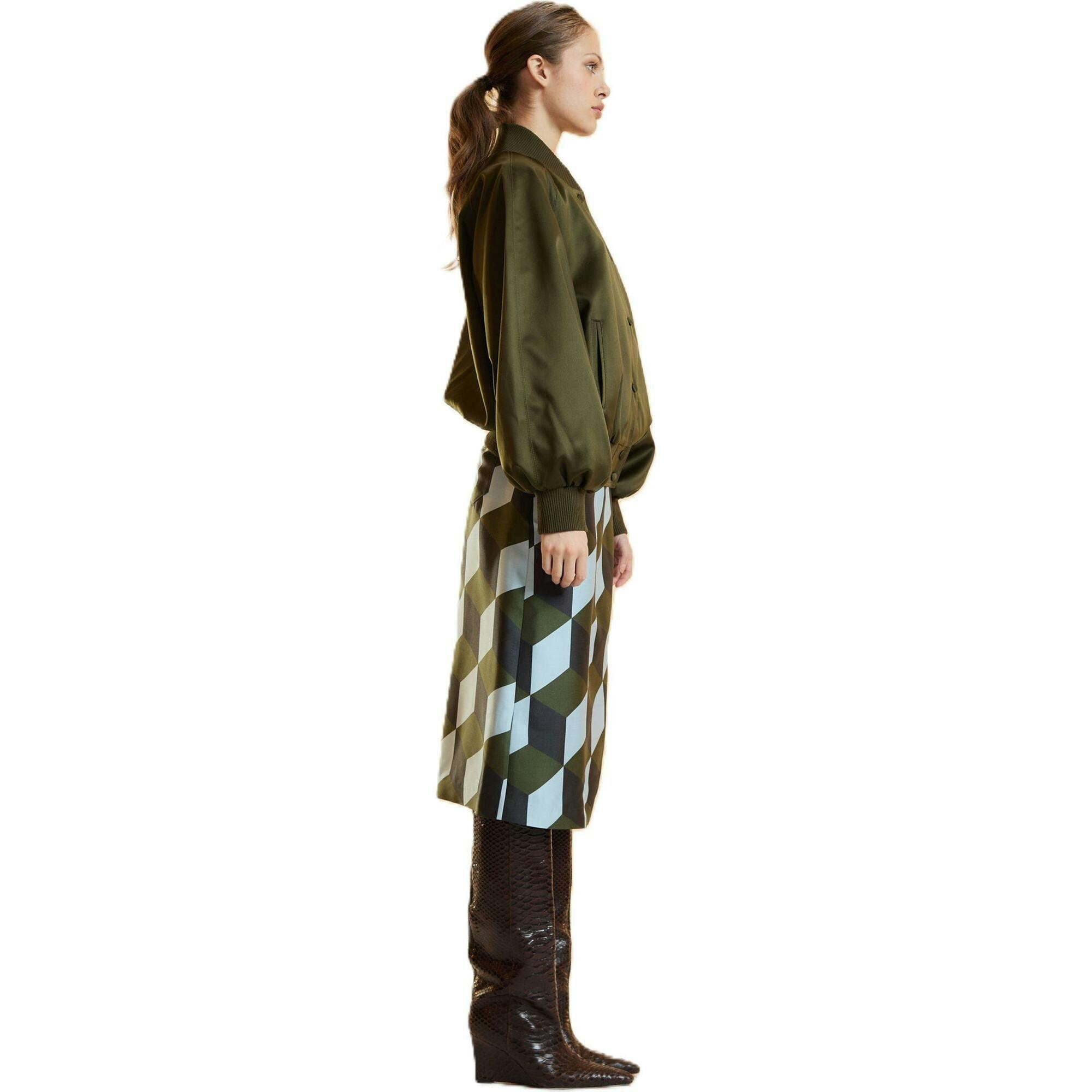 Art Deco Silk Wool Skirt