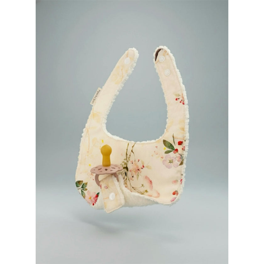 Soothe & Snap Pacifier Bib  | Ivory Botanical