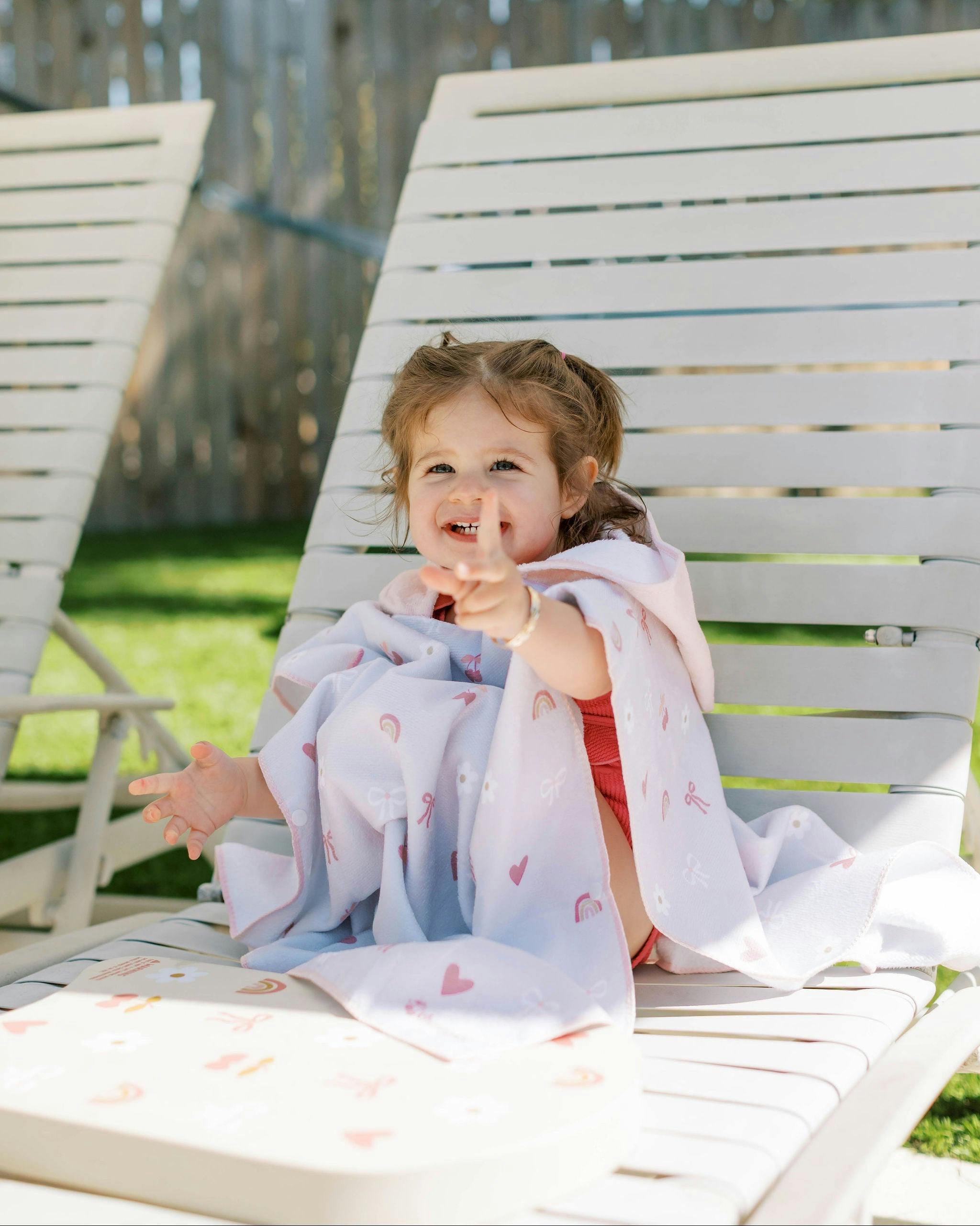 Kids Hooded Beach Poncho - Quick Dry Pool & Swim Towel