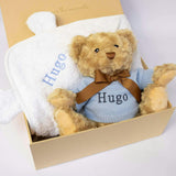 PERSONALIZED TEDDY AND TOWEL BABY GIFT SET