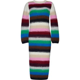 Women's Lydia Jersey Ribbed Crew Neck Long Sleeve Dress, Multi