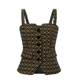 The Jessa Top - Byzantine Brocade, Black/Gold