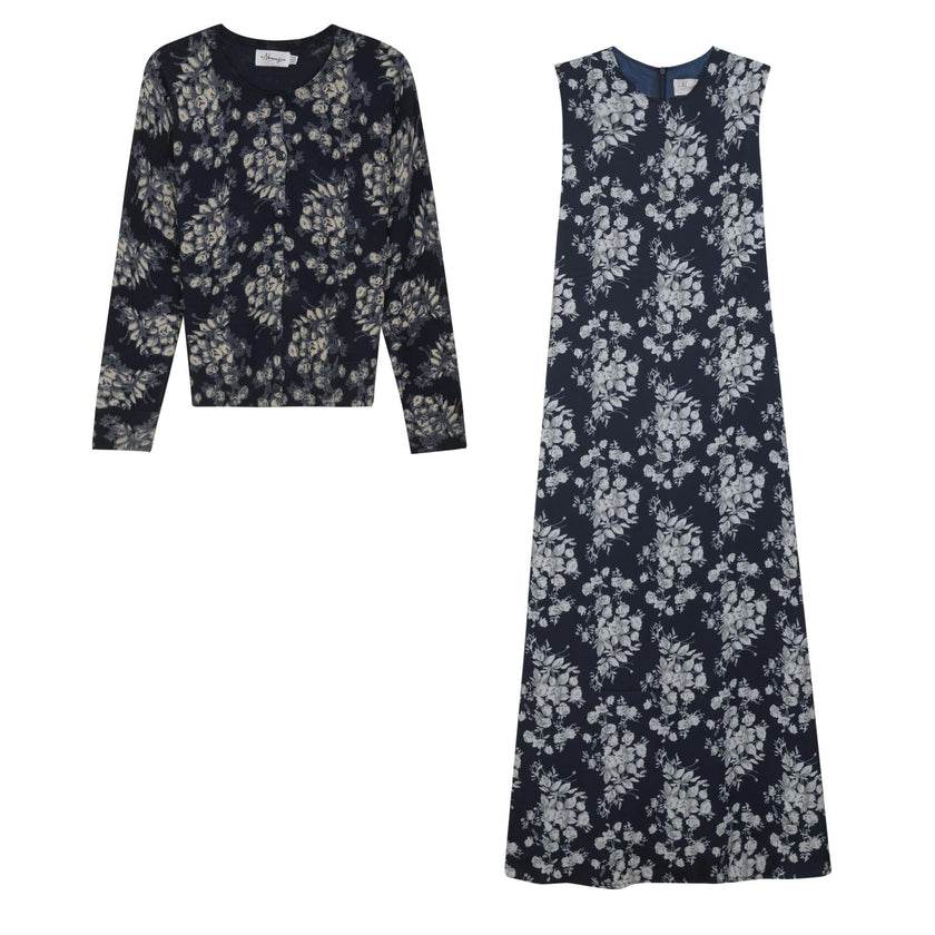 Printed Maxi Jumper Sweater Set