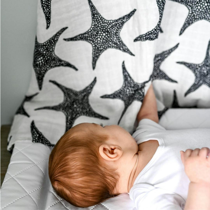 XL STARFISH MUSLIN - for newborn to 4 months old babies