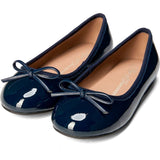 Fannie Glossy Leather Sweet Bow Ballet Flats