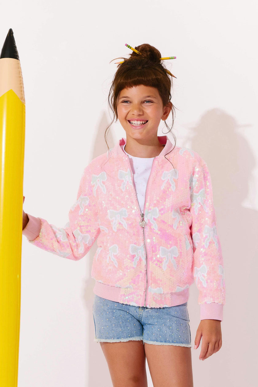 Sequin Bows Bomber
