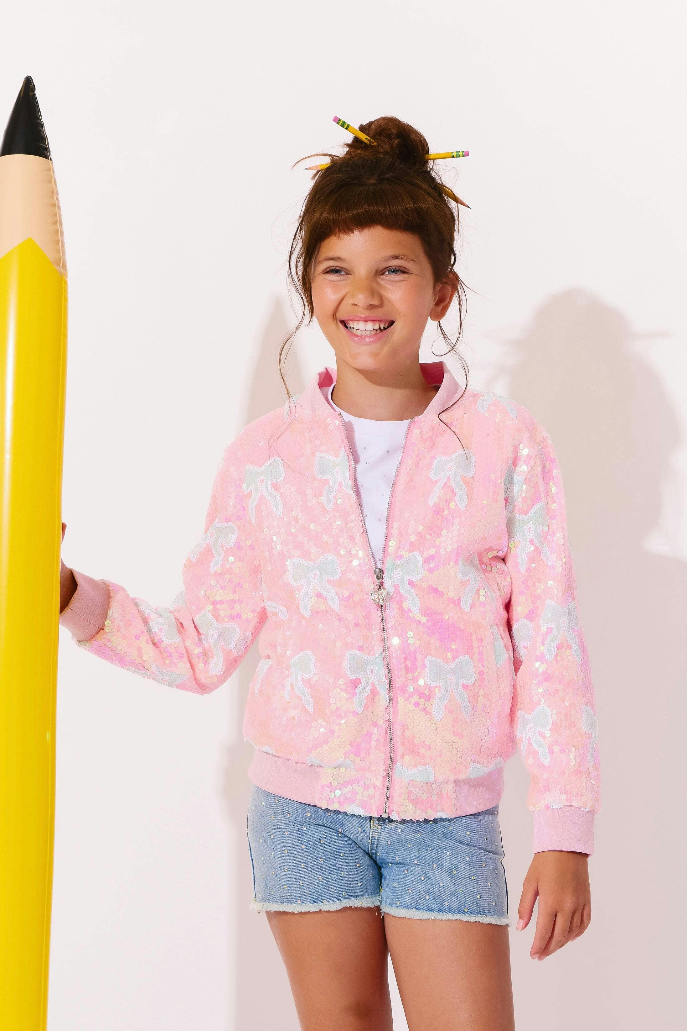 Sequin Bows Bomber