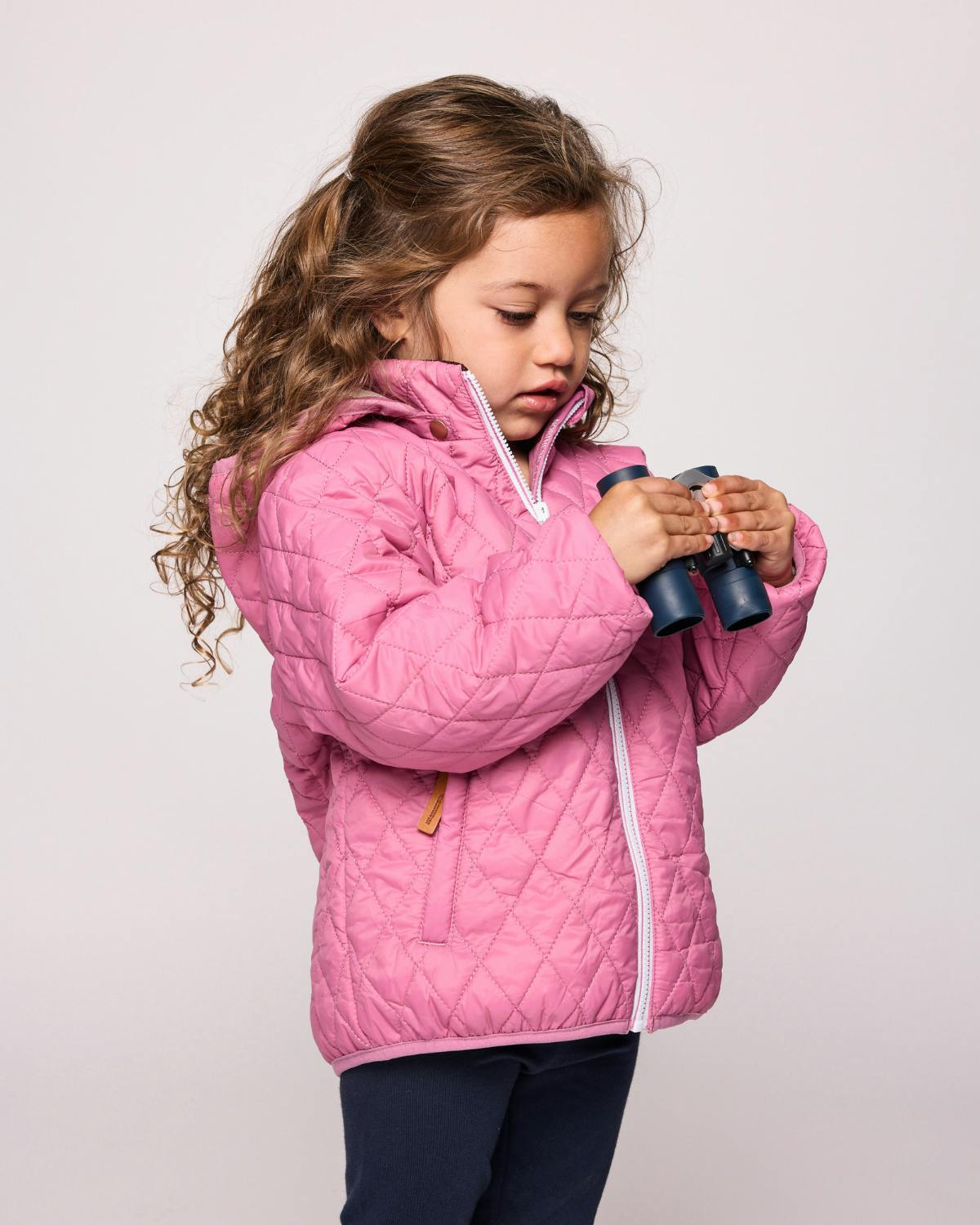 Kids Rose Pink Quilted Puffer Jacket