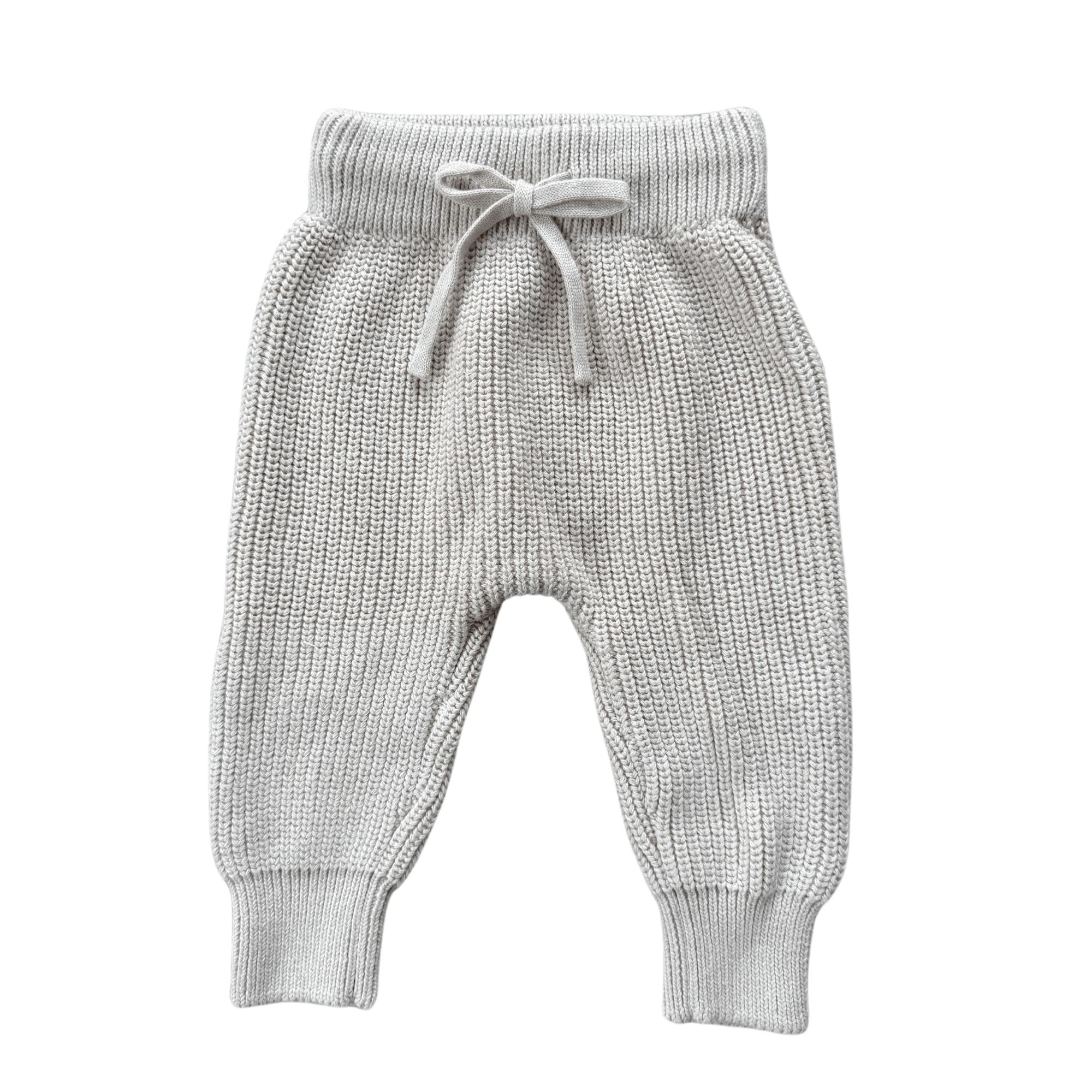 Boys Knit Pants in Sand