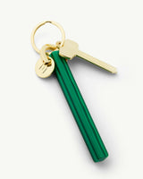 Bar Keychain in Malachite - Gold