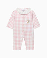 Baby Freya Onesie in Pink Gingham