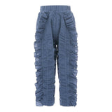 Pinolini Girls Blue Ruffled Pants