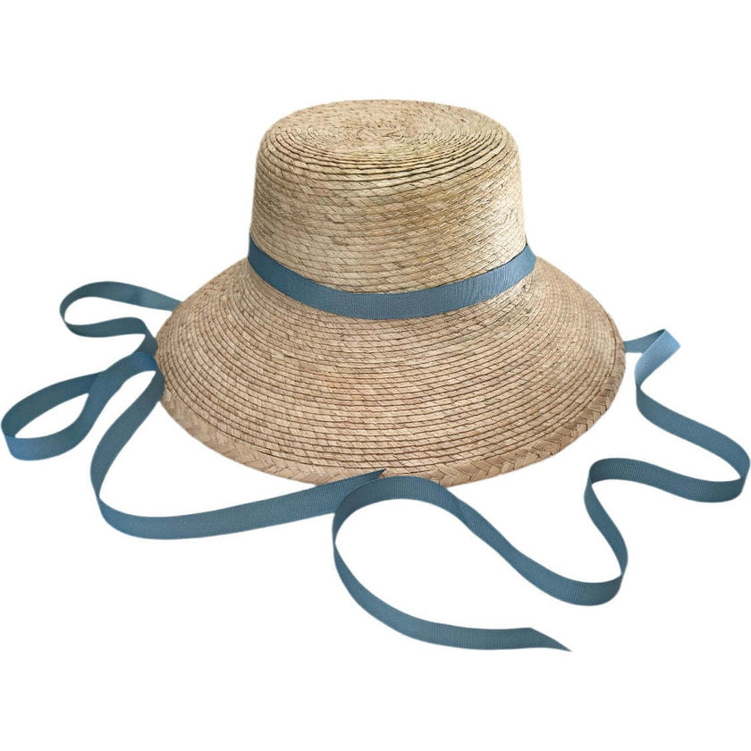 Little Girls Palmetto Long & Thin Grosgrain Ribbon Bucket Hat