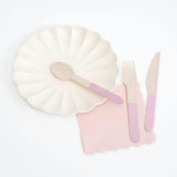 Pink Wooden Cutlery Set