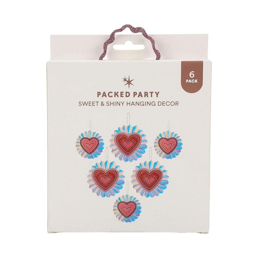 Packed Party Decorative Valentine Hearts Pack - Garland & Table Decor (set of 6)