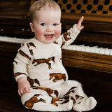 Strawberry Organic Cotton Zipper Footed Romper