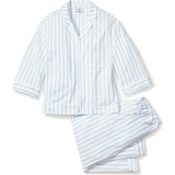 The Olivia Wide Leg Pima Pajama Set in Navy