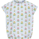 Emma Top White Floral Block Print
