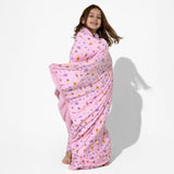The Eye Pink Bamboo Sherpa Blanket
