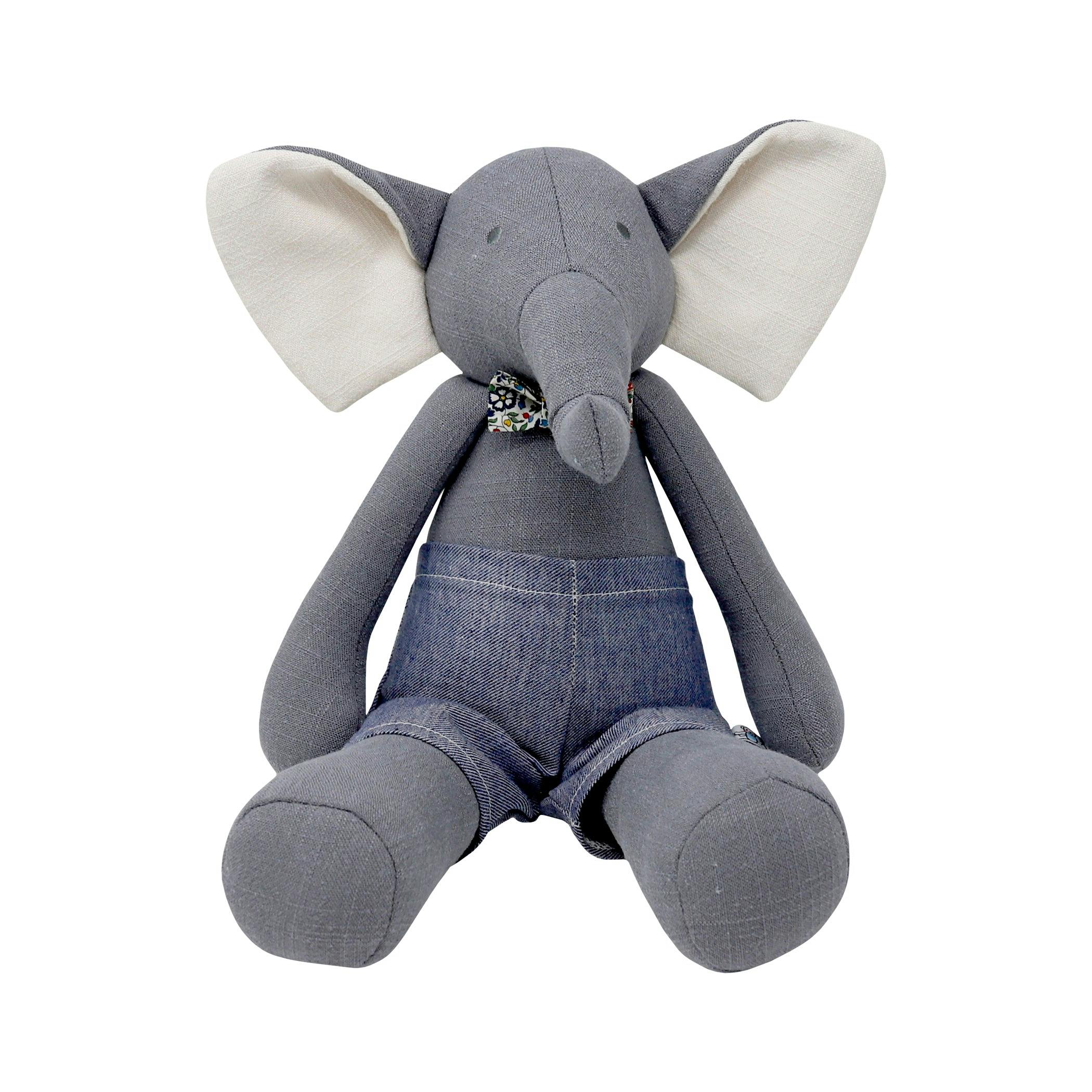 Pamplemousse Peluches Michel the Elephant-Small Grey