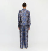 The Taylor Pant - Brown Cobalt Medallion