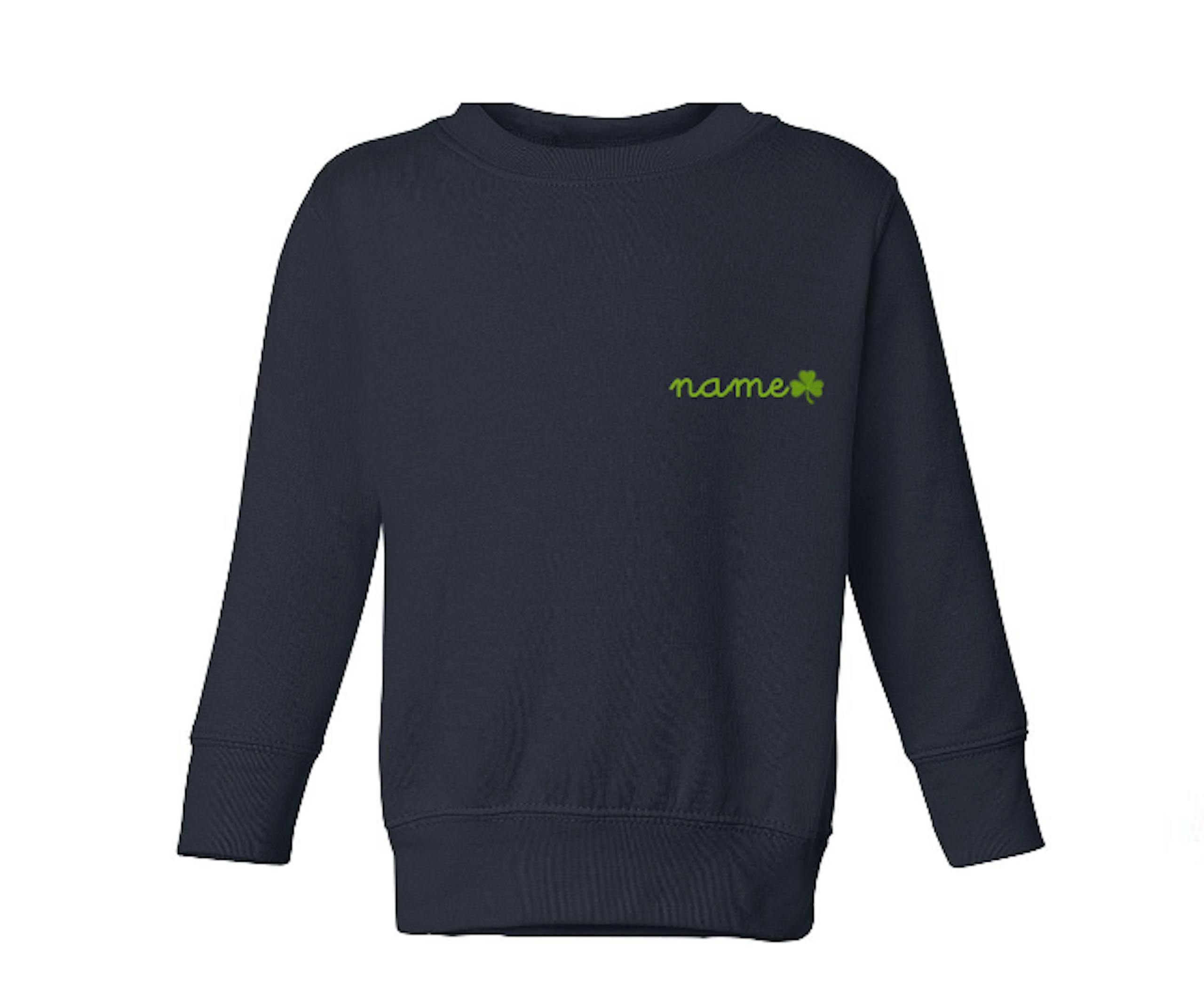 Baby + Kids Shamrock Embroidered Crewneck Fleece Personalized