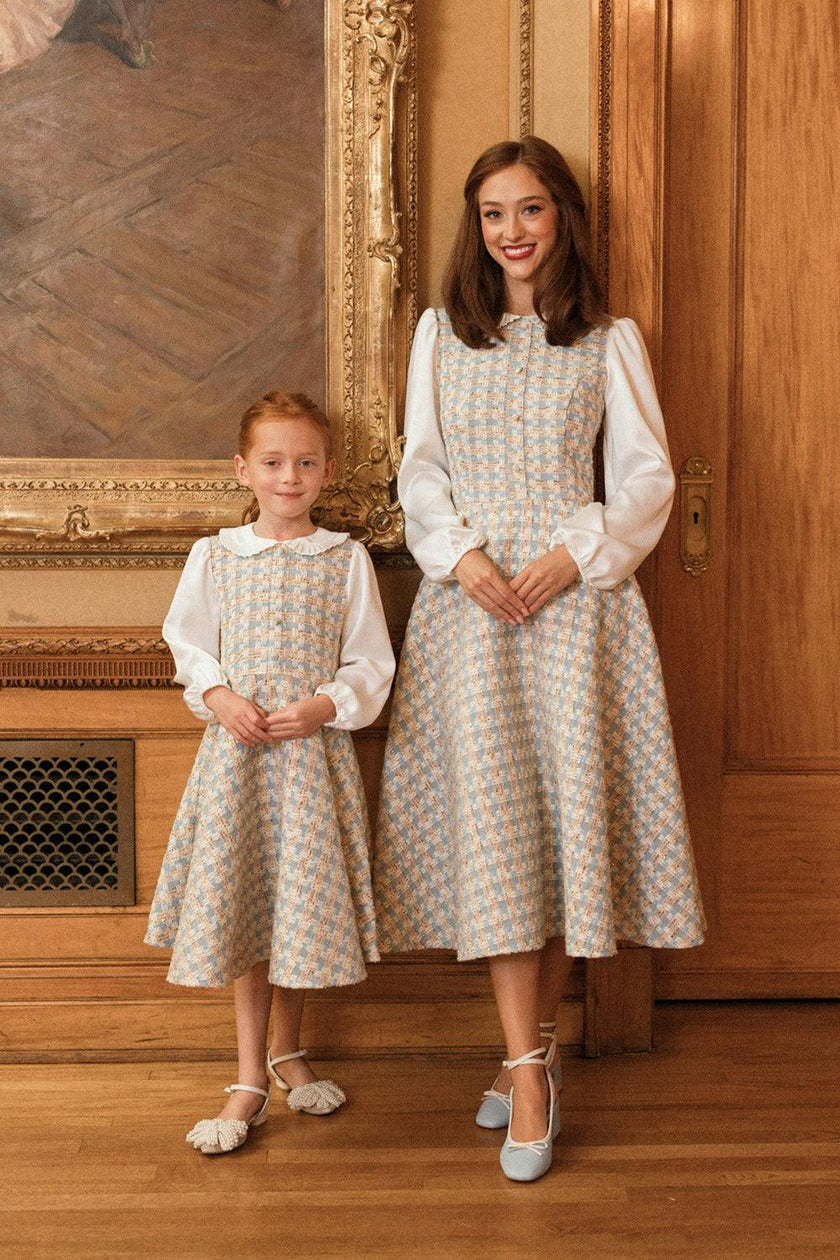 Saoirse Dress in Glacier Tweed
