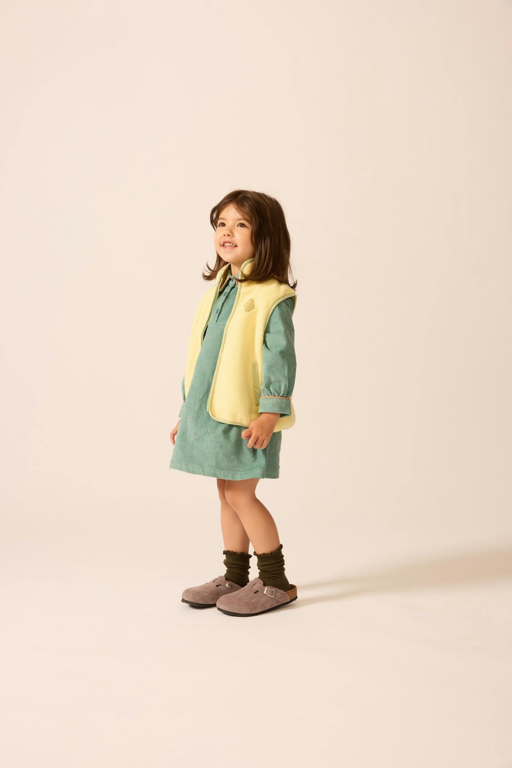 Shirtdress in Teal Tambourine Corduroy