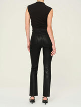 Halle Straight High Rise Instasculpt 29" Jeans | Black Coated
