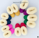 Alpaca Fur Baby and Kids Booties Slippers in Golden Honey