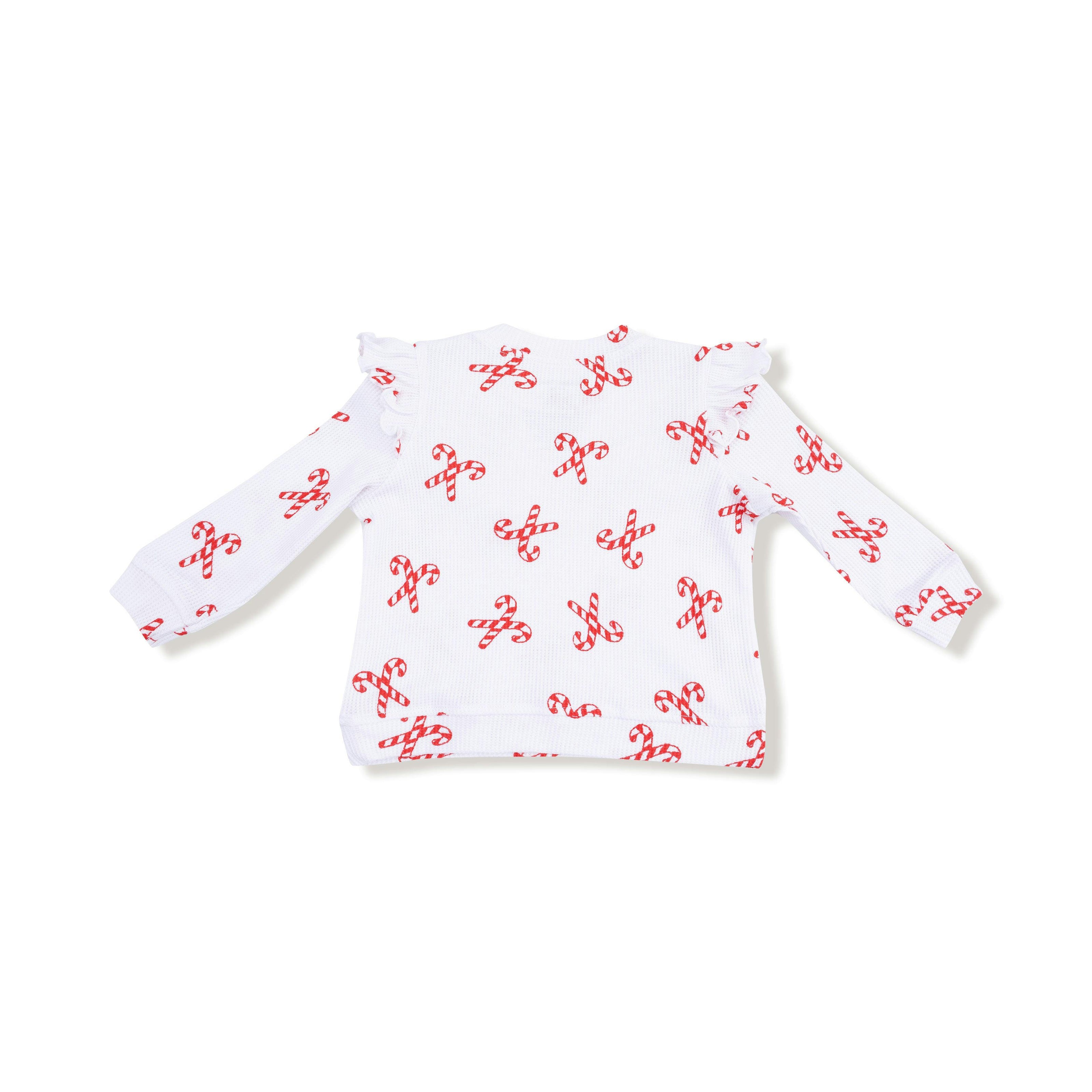 Candy Canes - V Ruffle Top