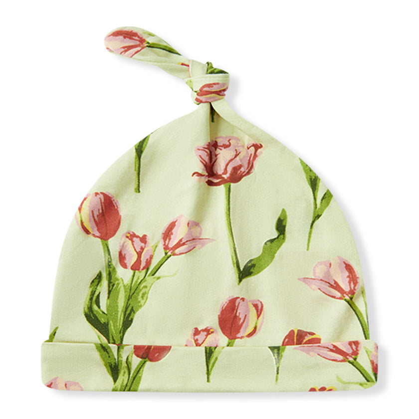 Tulip Luxe Stretch Newborn Gown & Hat Set